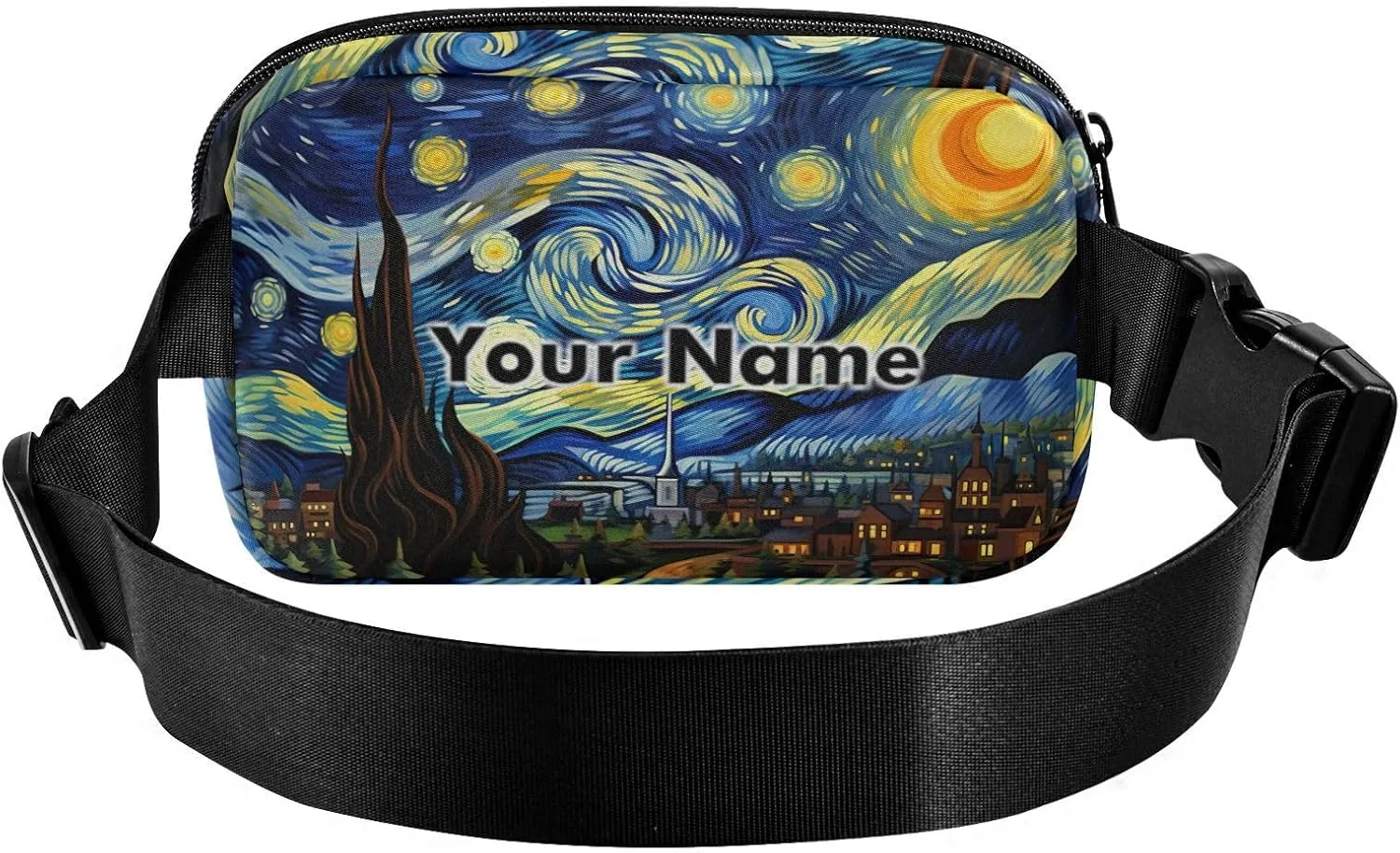 Custom Name Van Gogh Starry Night Fanny Packs for Women and Men - Belt Bag, Crossbody, Running Waist Pack 21340594C