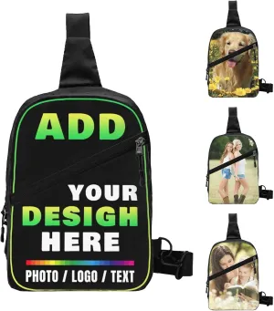 Custom Sling Bag Personalized Crossbody Shoulder Bags Leisure Sports Outdoor Customized Chest Bag For Men Women