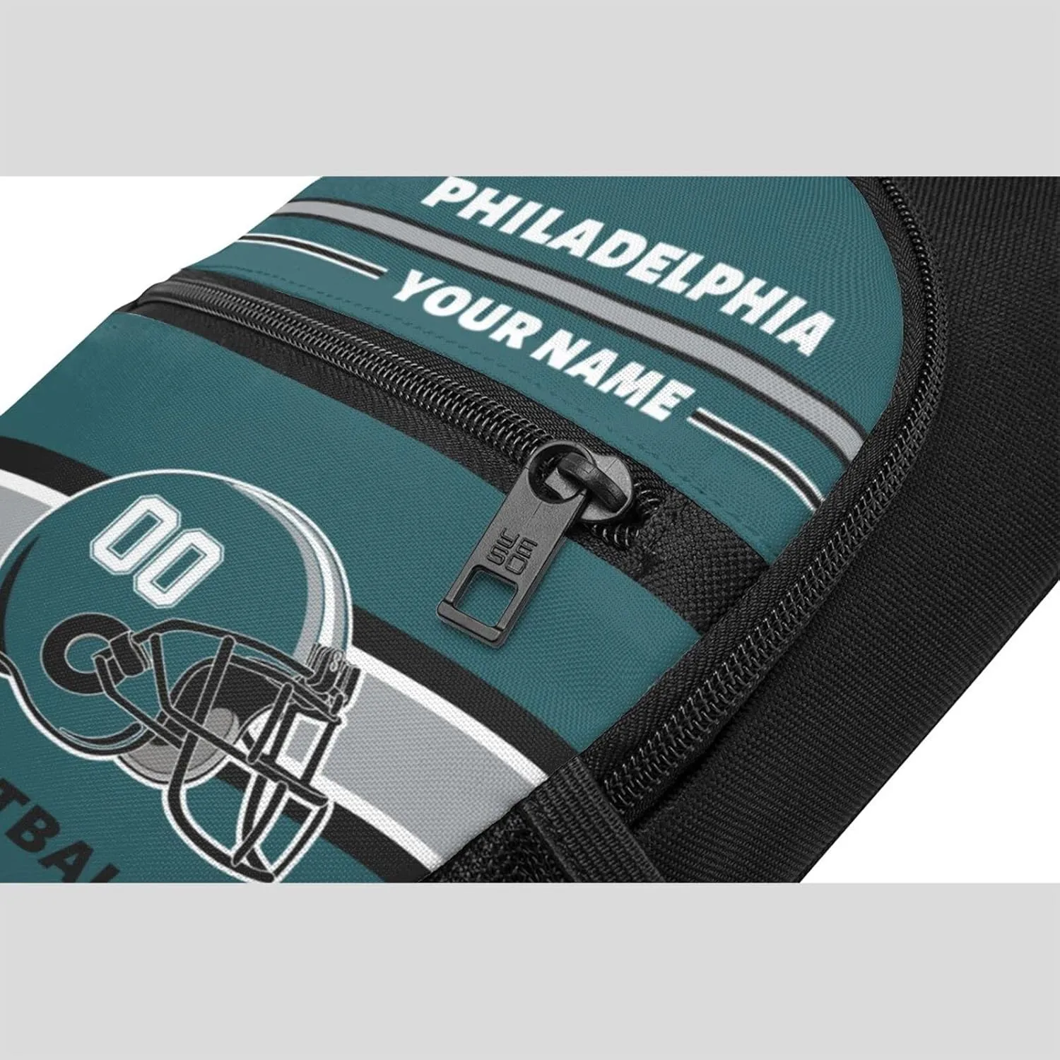 Custom Sling Bag, Personalized Philadelphia Crossbody Bags for Men Women, Customize Name and Number Sling Shoulder Backpack, Chest Bag Hiking Travel Daypack for Outdoor