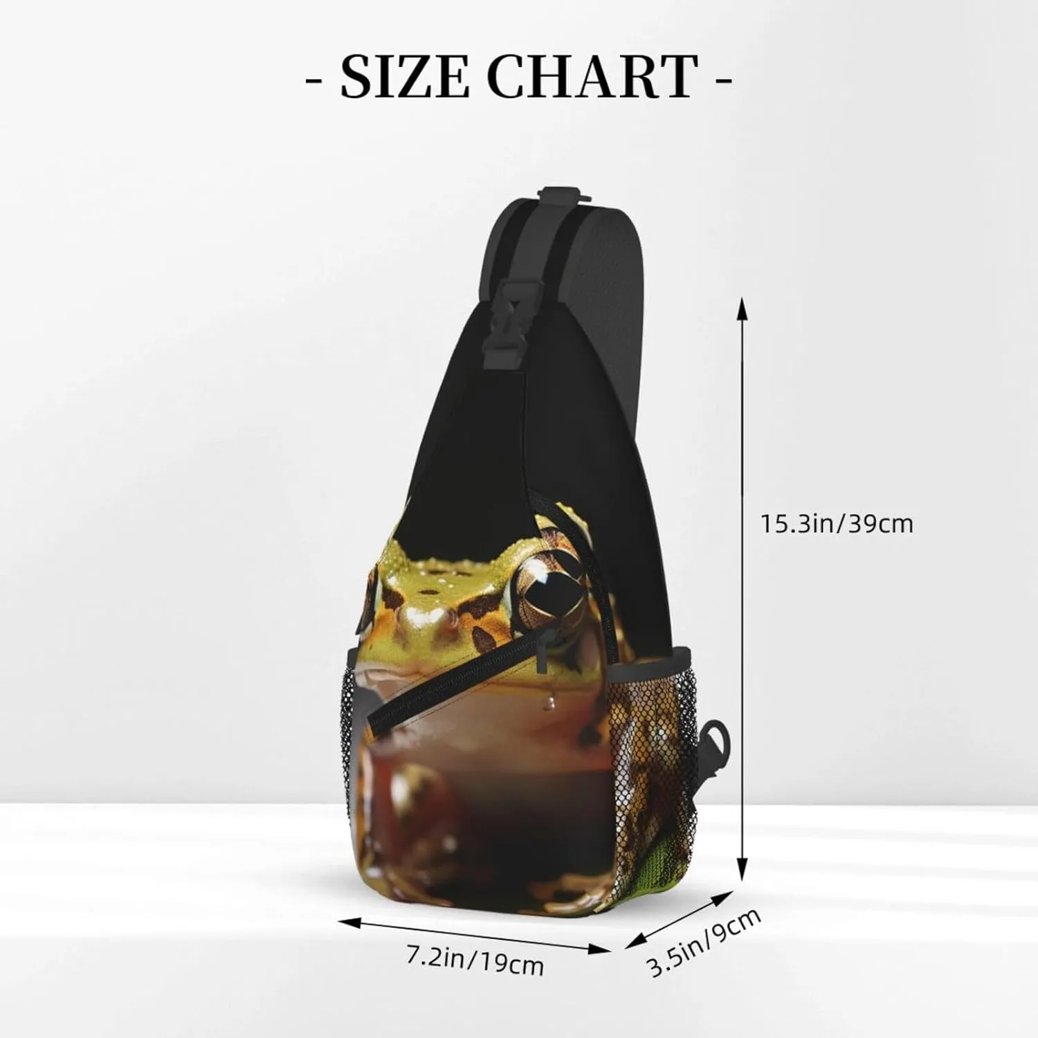 Cute Camouflage Frog Sling Bag Backpack For Men Cross Chest Bag Crossbody Shoulder Bag Travel Hiking Daypack