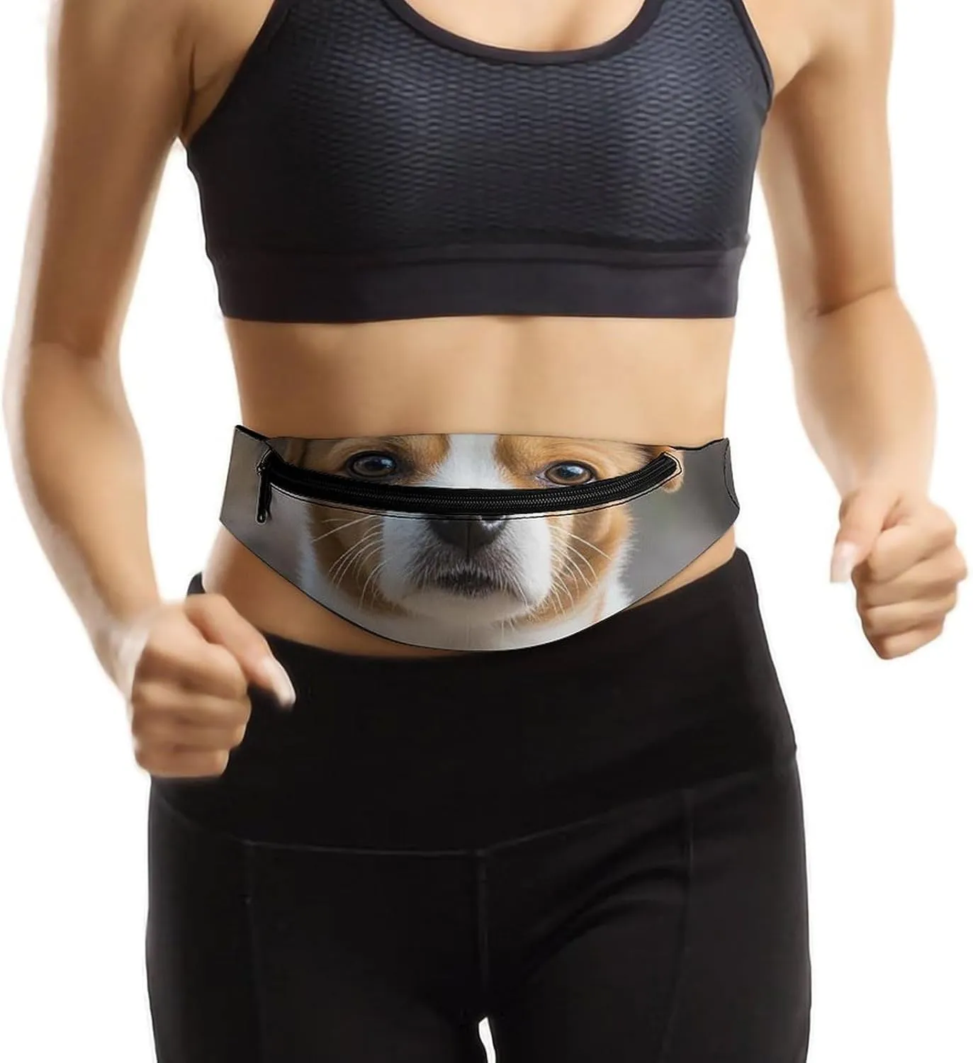Cute Dachshund Fanny Pack for Women Men Waist Bag Waterproof Belt Bag with Adjustable Strap