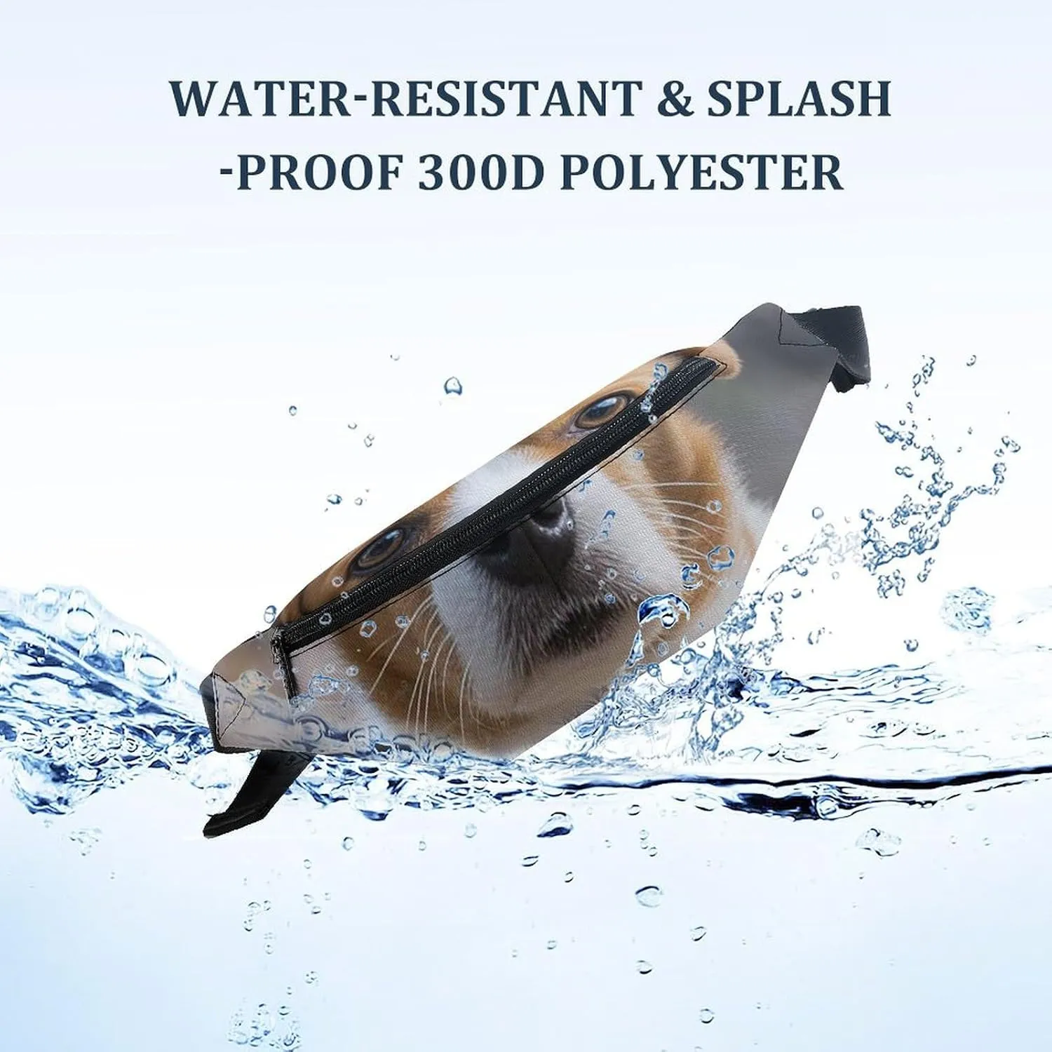 Cute Dachshund Fanny Pack for Women Men Waist Bag Waterproof Belt Bag with Adjustable Strap