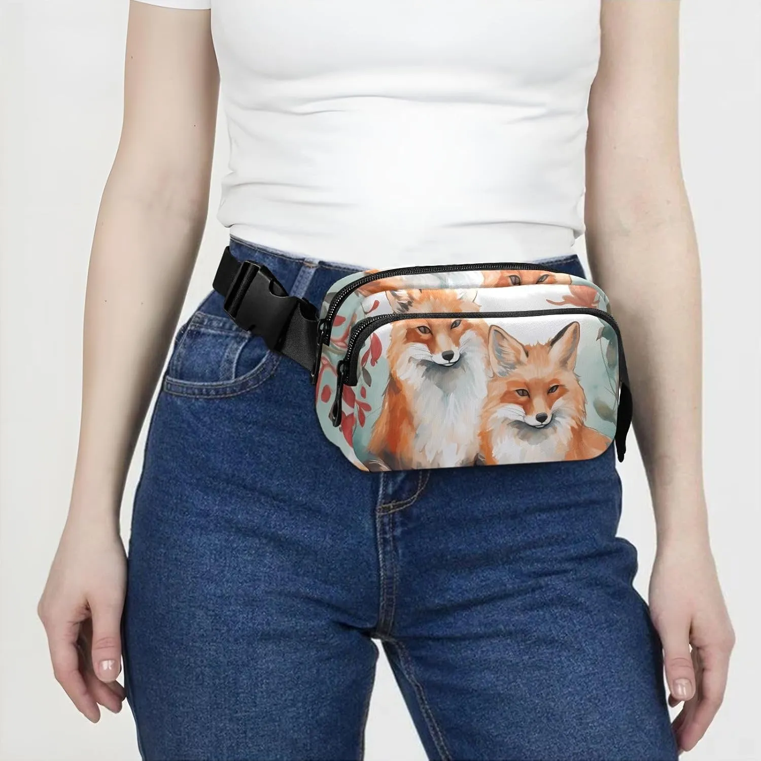 Cute Fox Fanny Packs for Women Fanny Pack For Men Belt Bag Crossbody Fanny Packs for Women Running Fanny Pack Waist Pack 21340445