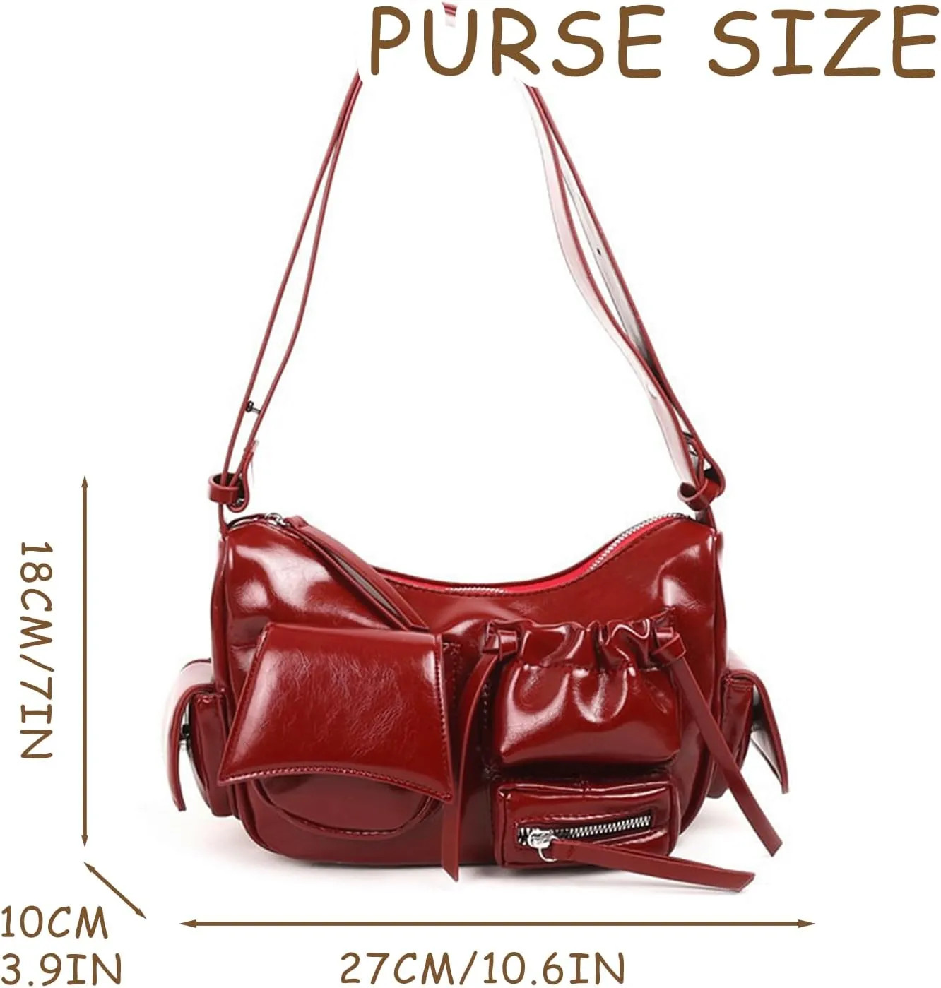 Cute Purse Retro Street Bag Y2k Edgy Streetwear Purses Classic Elegance Luxurious and Vintage Handbag