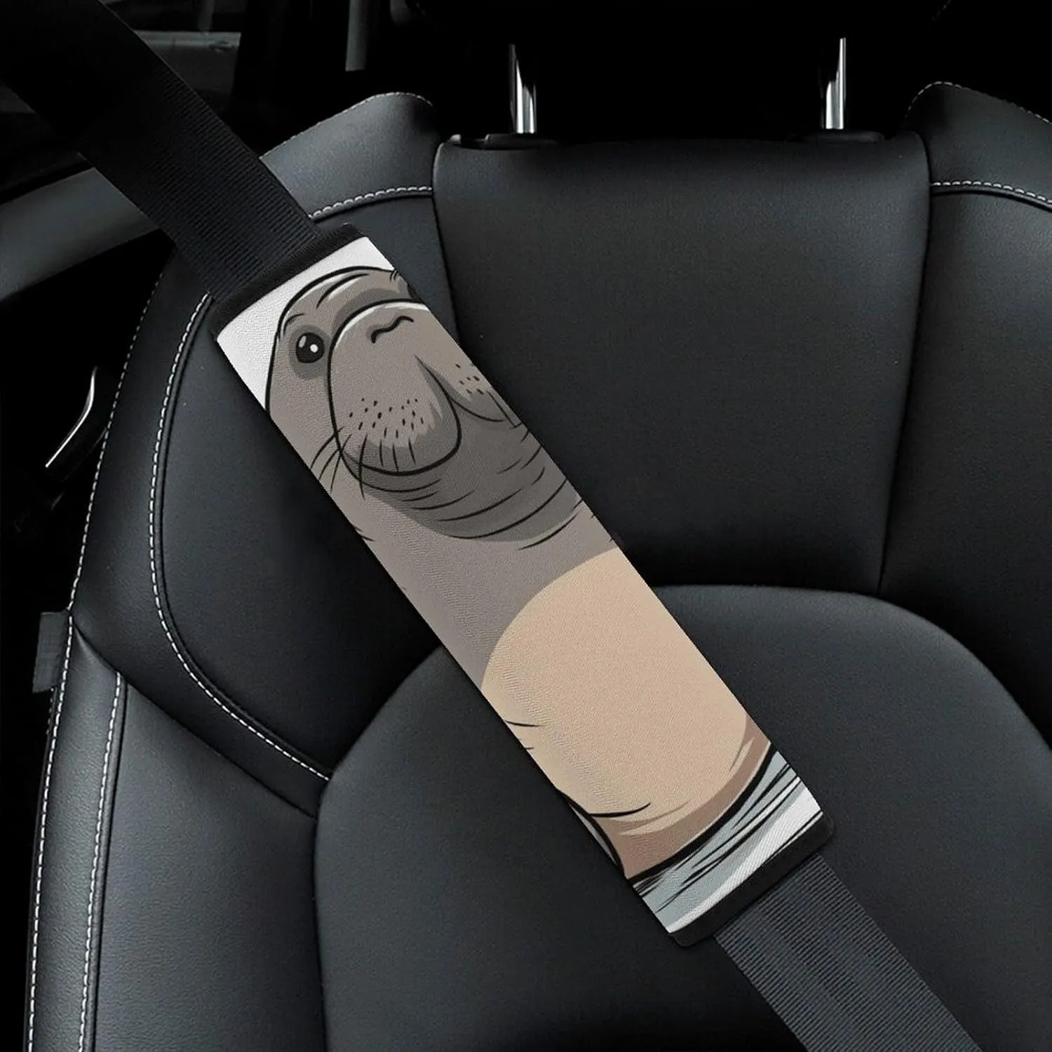 Cute Walrus Auto Seat Belt Cover 1PCS Universal Car Seat Belt Shoulder Protector Pad, Protect Your Shoulders and Neck for Car Seat Belt, Shoulder Bag, Backpack
