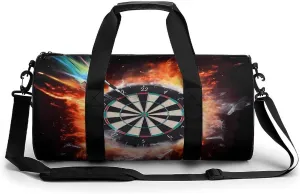 Cylindrical Gym Bag,Dart Board Sports Gym Bag,Workout Bags,travel Weekender Bag,Duffle Travel Bag for Men Women