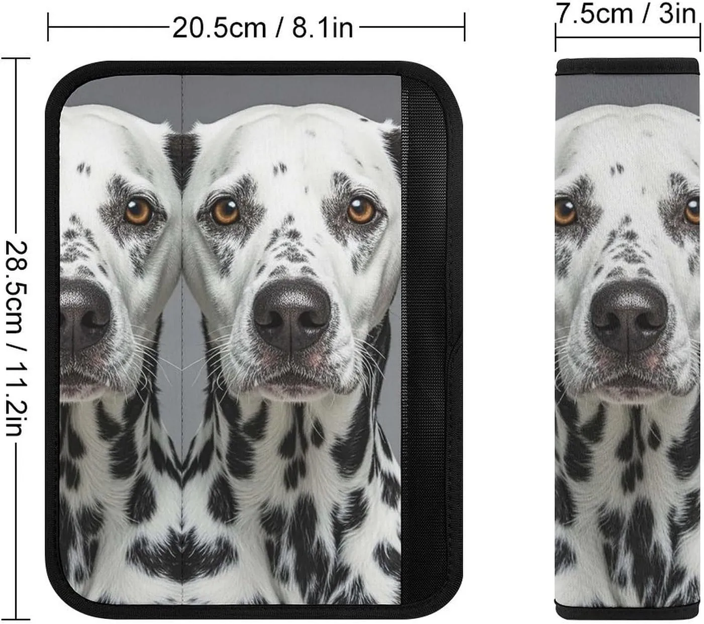 Dalmatian Auto Seat Belt Cover 2PCS Universal Car Seat Belt Shoulder Protector Pad, Protect Your Shoulders and Neck for Car Seat Belt, Shoulder Bag, Backpack