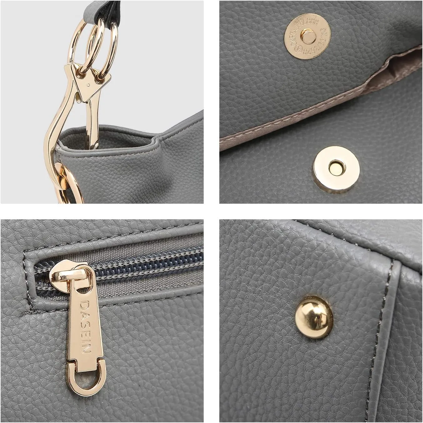 Dasein Hobo Purses for Women Soft PU Leather Handbags Slouchy Hobo Bags Shoulder Bag Top Handle Tote