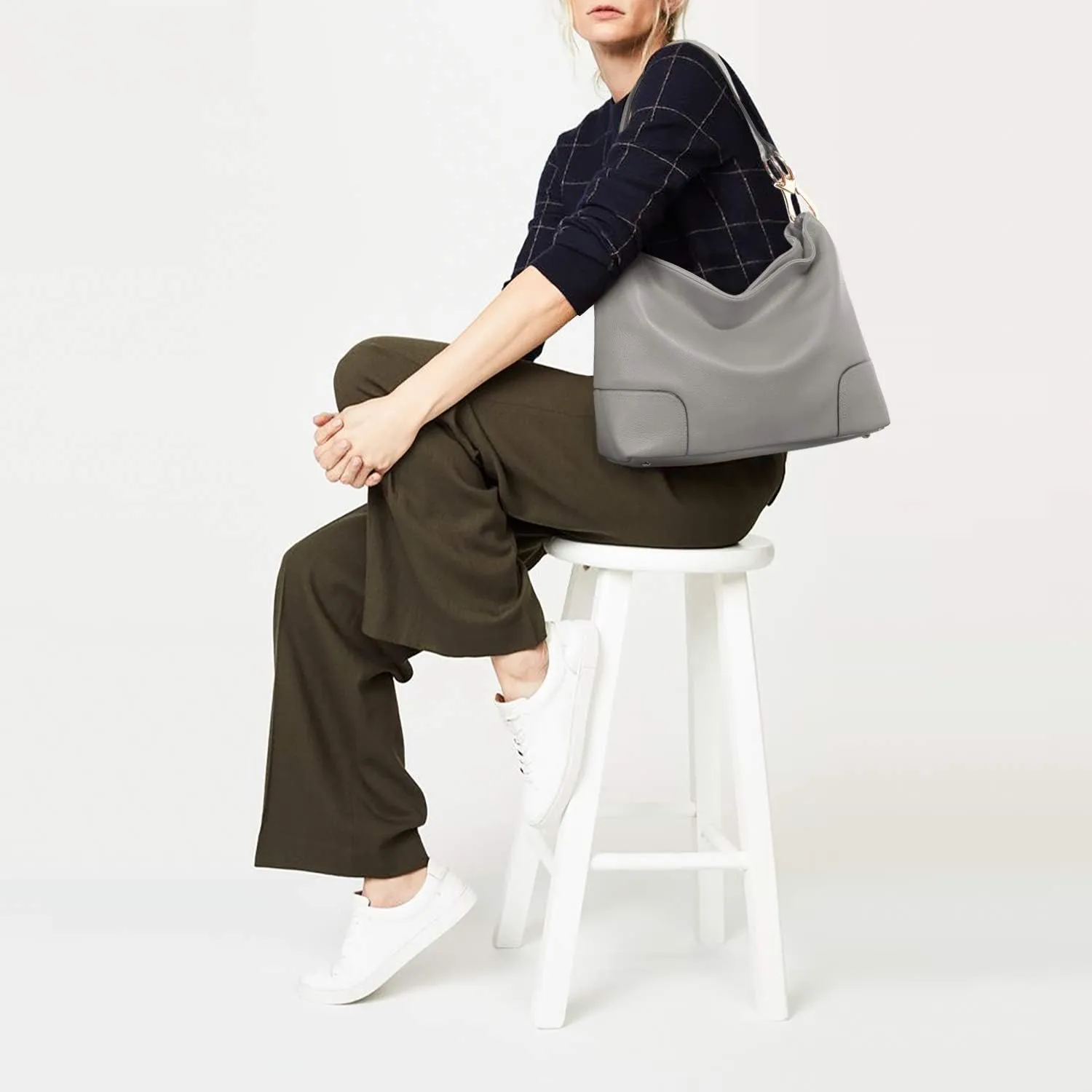 Dasein Hobo Purses for Women Soft PU Leather Handbags Slouchy Hobo Bags Shoulder Bag Top Handle Tote