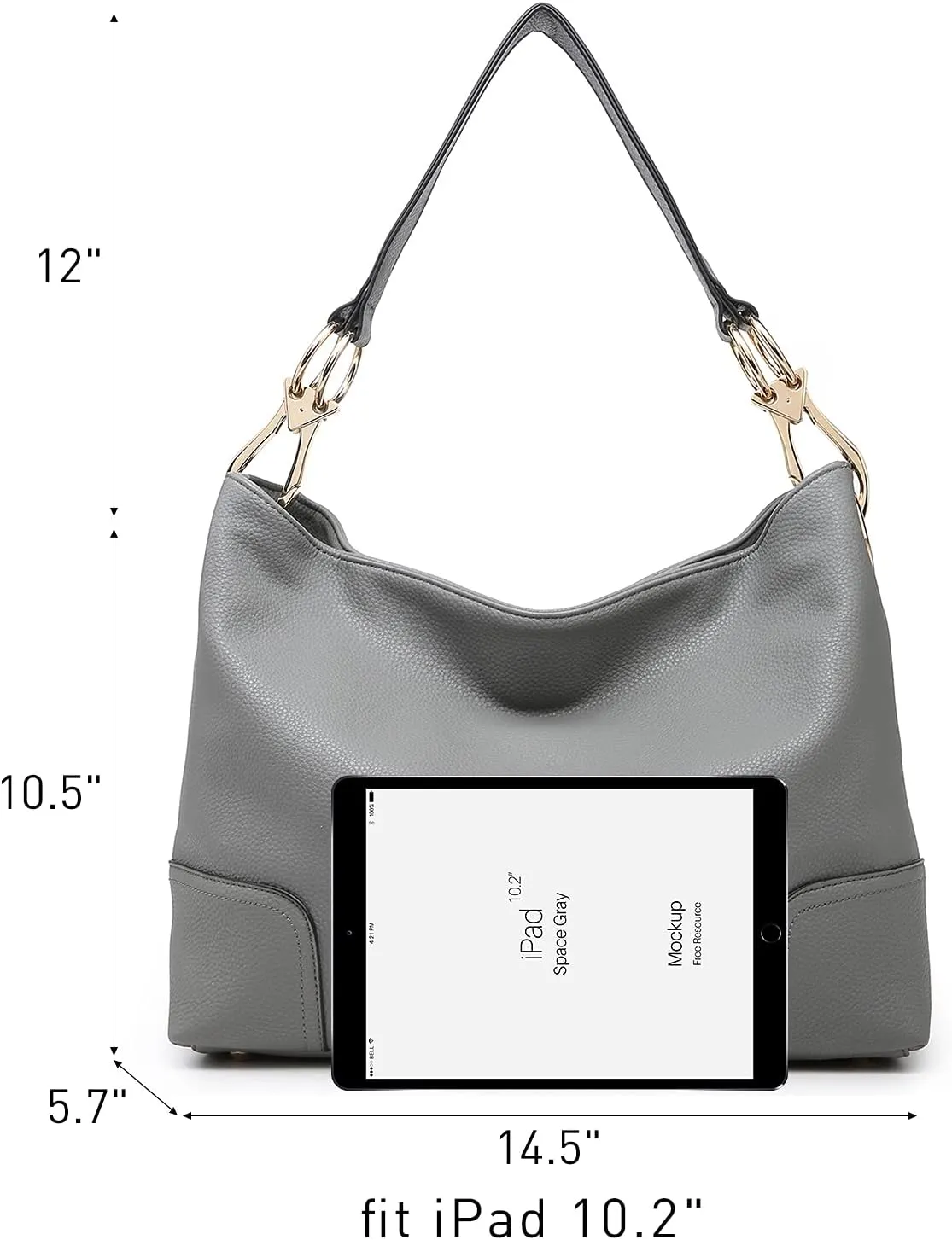 Dasein Hobo Purses for Women Soft PU Leather Handbags Slouchy Hobo Bags Shoulder Bag Top Handle Tote