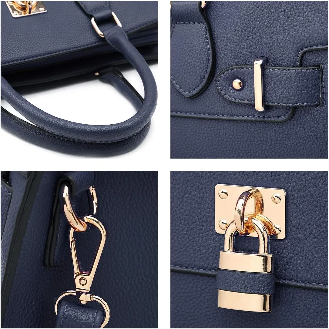 Dasein Women Handbags and Purses Ladies Shoulder Bag Top Handle Satchel Tote Work Bag with Matching Clutch