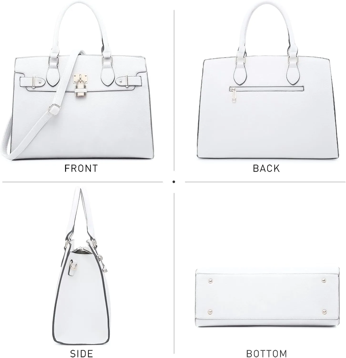 Dasein Women Handbags and Purses Ladies Shoulder Bag Top Handle Satchel Tote Work Bag with Matching Clutch