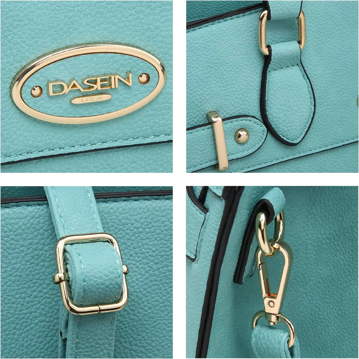 Dasein Women Handbags and Purses Ladies Shoulder Bag Top Handle Satchel Tote Work Bag with Matching Clutch