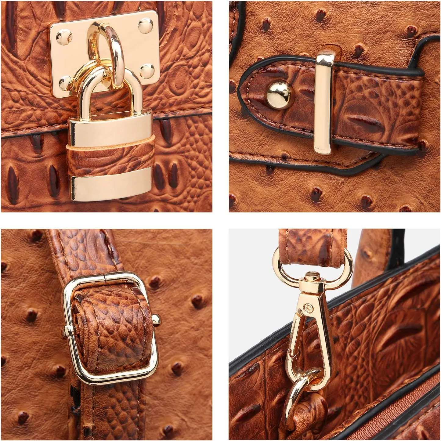 Dasein Women Handbags and Purses Ladies Shoulder Bag Top Handle Satchel Tote Work Bag with Matching Clutch