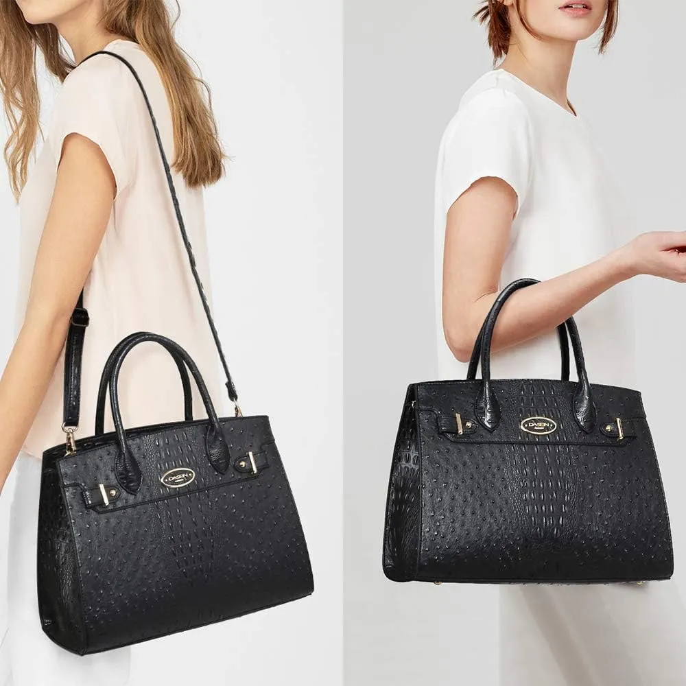 Dasein Women Handbags and Purses Ladies Shoulder Bag Top Handle Satchel Tote Work Bag with Matching Clutch