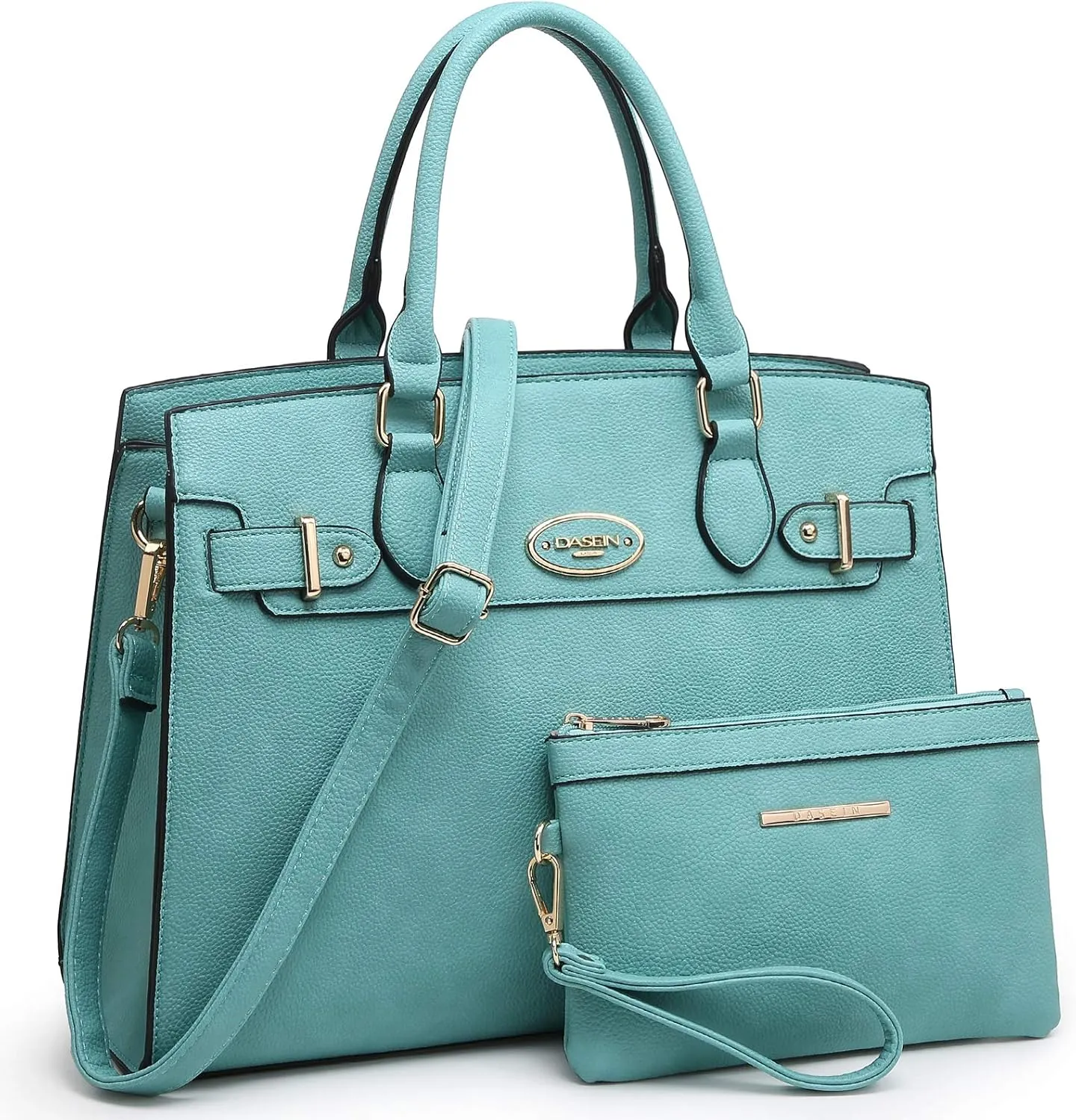 Dasein Women Handbags and Purses Ladies Shoulder Bag Top Handle Satchel Tote Work Bag with Matching Clutch