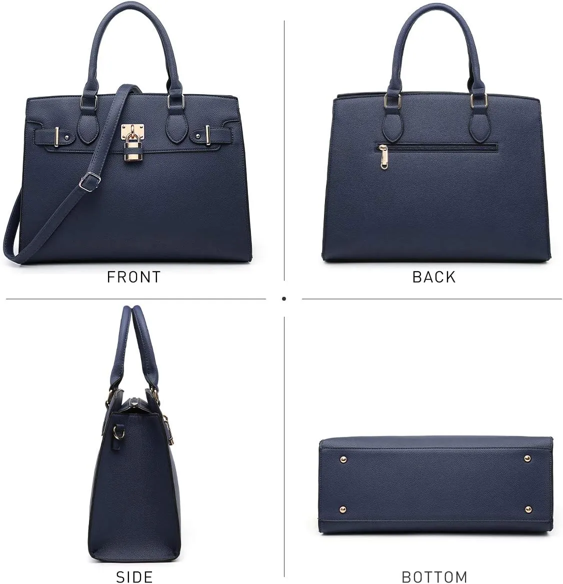Dasein Women Handbags and Purses Ladies Shoulder Bag Top Handle Satchel Tote Work Bag with Matching Clutch