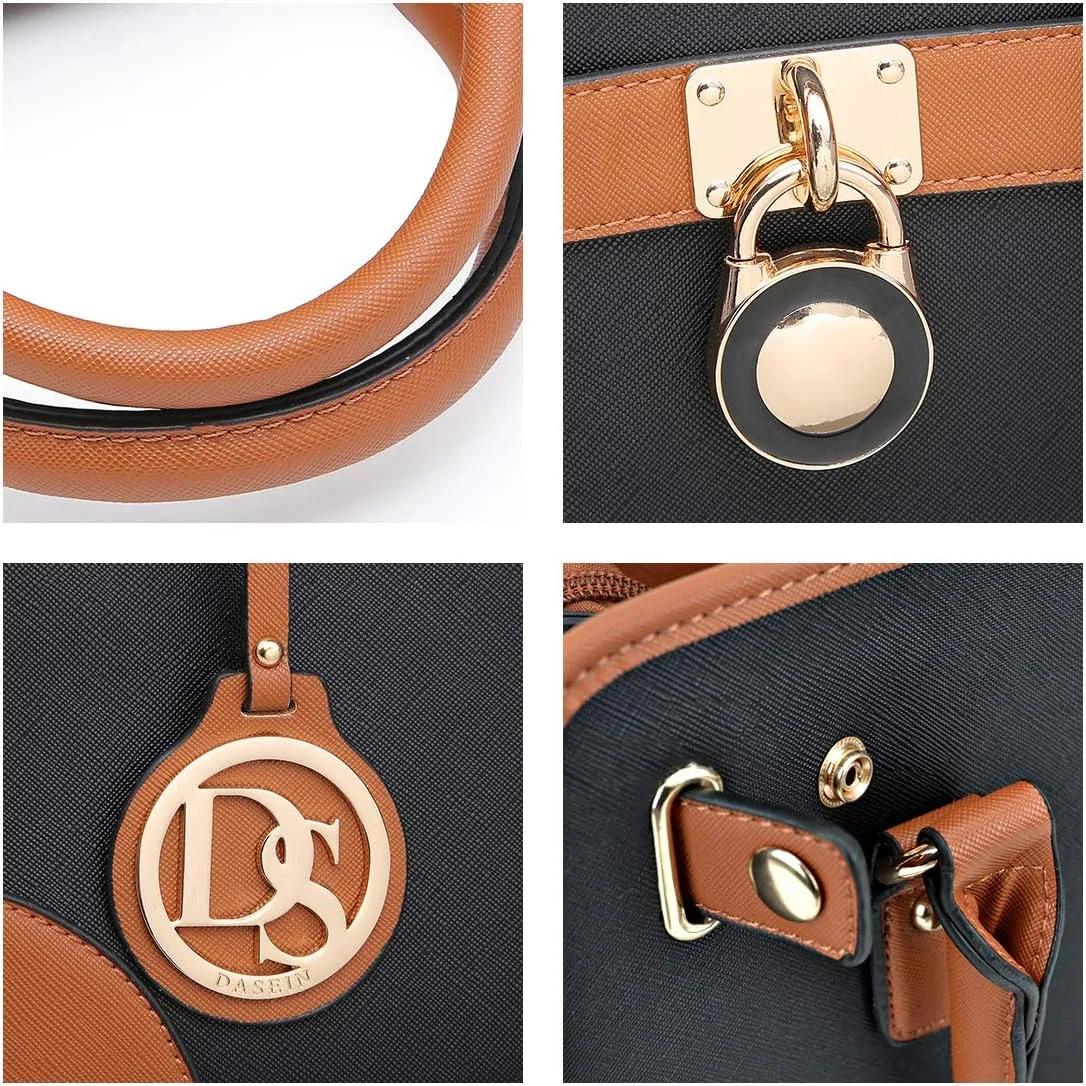 Dasein Women Handbags Top Handle Satchel Purse Shoulder Bag Hobo Bag Work Bag Set 2pcs