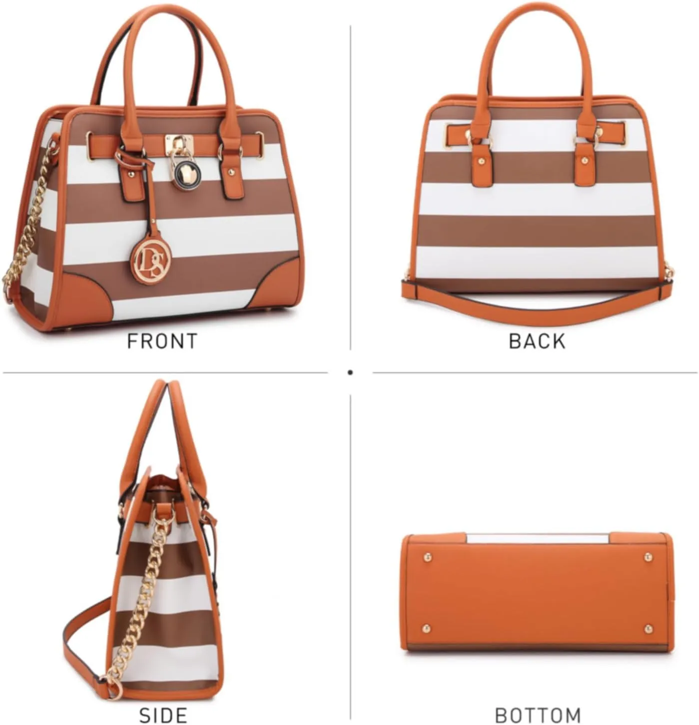 Dasein Women Handbags Top Handle Satchel Purse Shoulder Bag Hobo Bag Work Bag Set 2pcs
