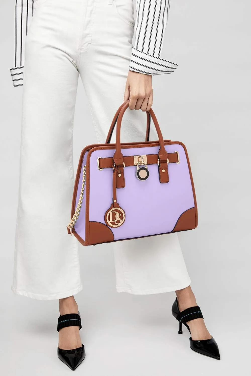 Dasein Women Handbags Top Handle Satchel Purse Shoulder Bag Hobo Bag Work Bag Set 2pcs
