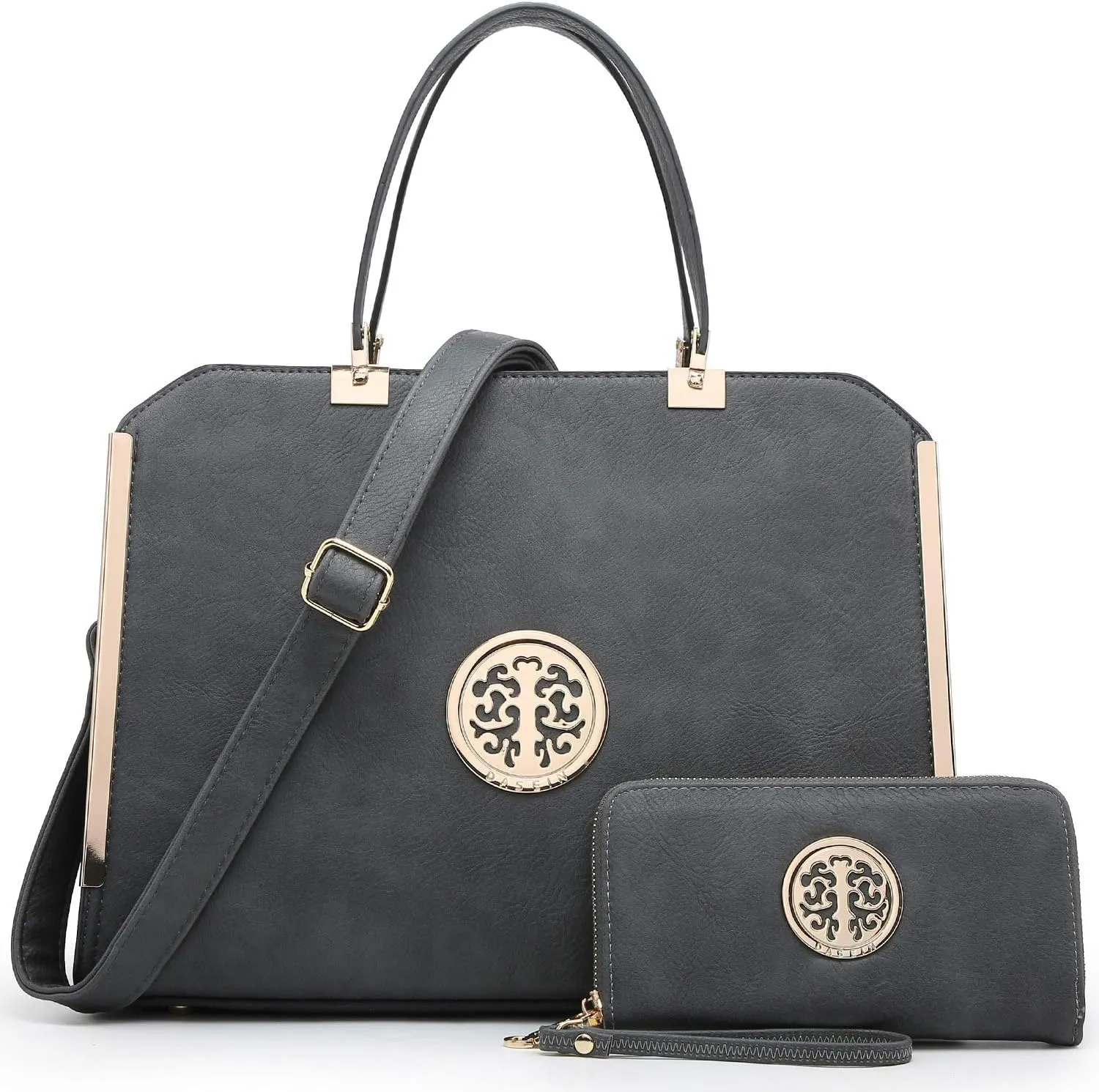 Dasein Women Purses and Handbags Top Handle Satchel Bags Large Shoulder Work Bag Tote with Wallet
