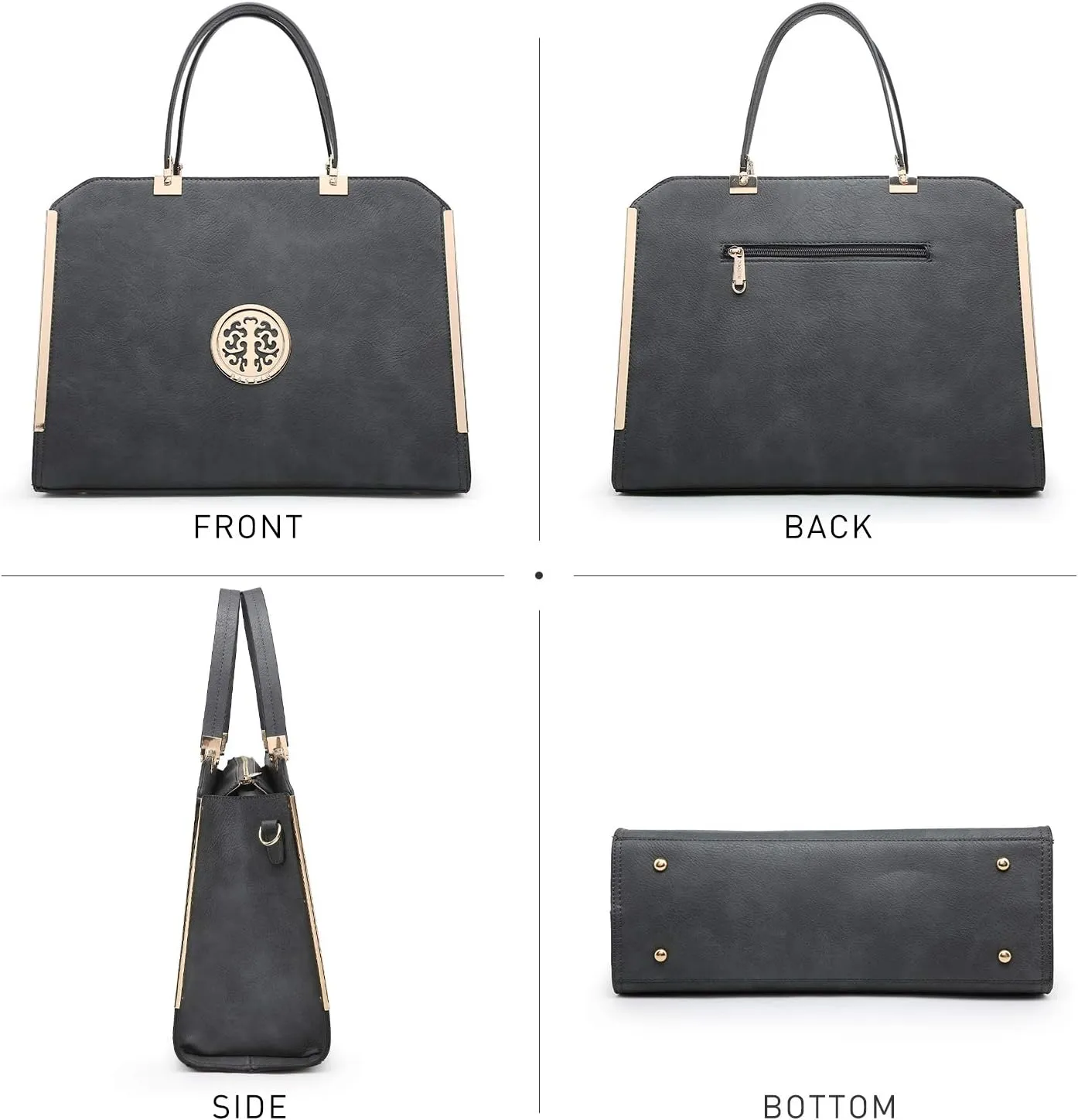 Dasein Women Purses and Handbags Top Handle Satchel Bags Large Shoulder Work Bag Tote with Wallet