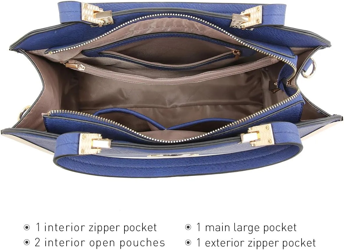Dasein Women Purses and Handbags Top Handle Satchel Bags Large Shoulder Work Bag Tote with Wallet