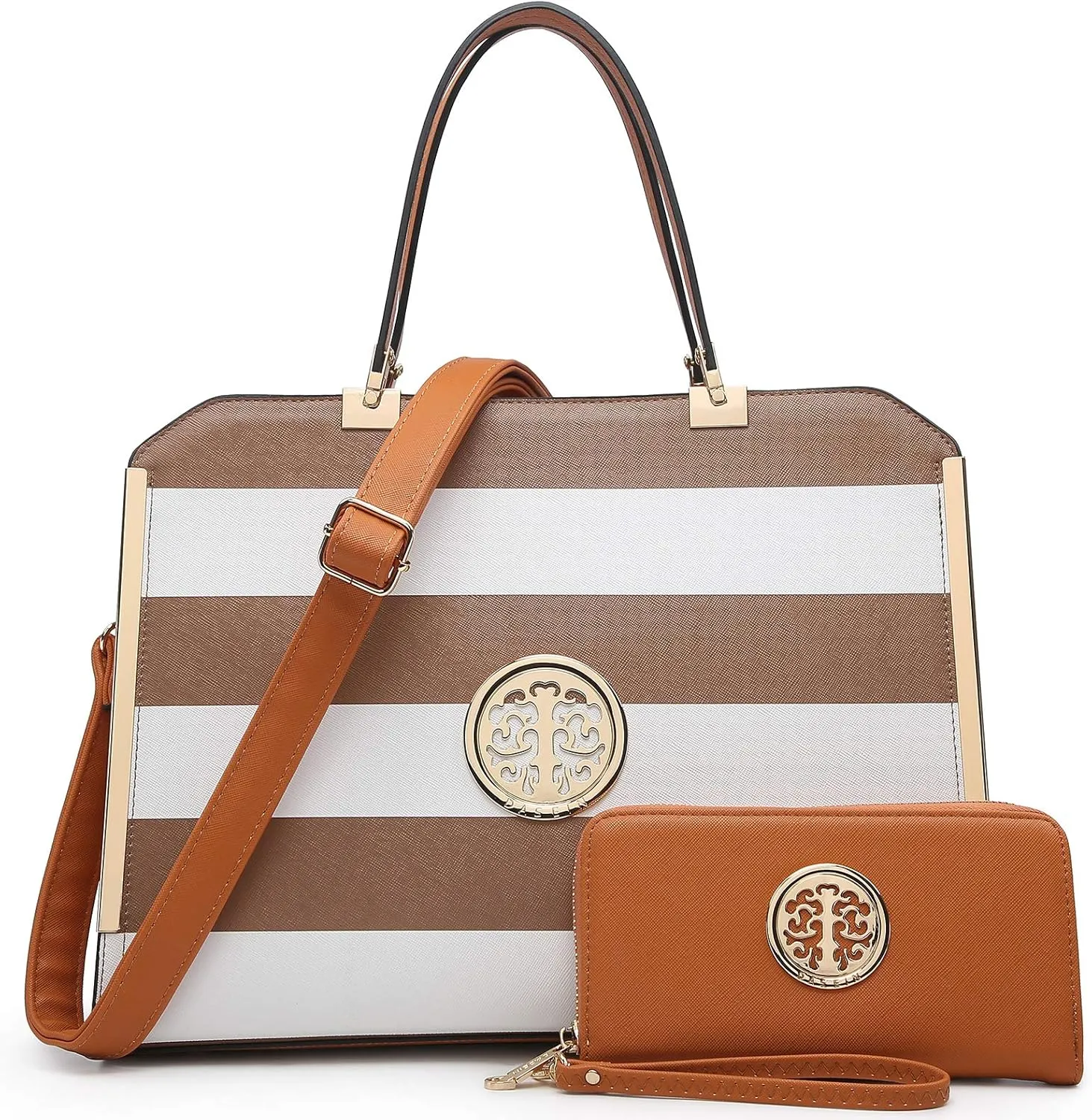 Dasein Women Purses and Handbags Top Handle Satchel Bags Large Shoulder Work Bag Tote with Wallet