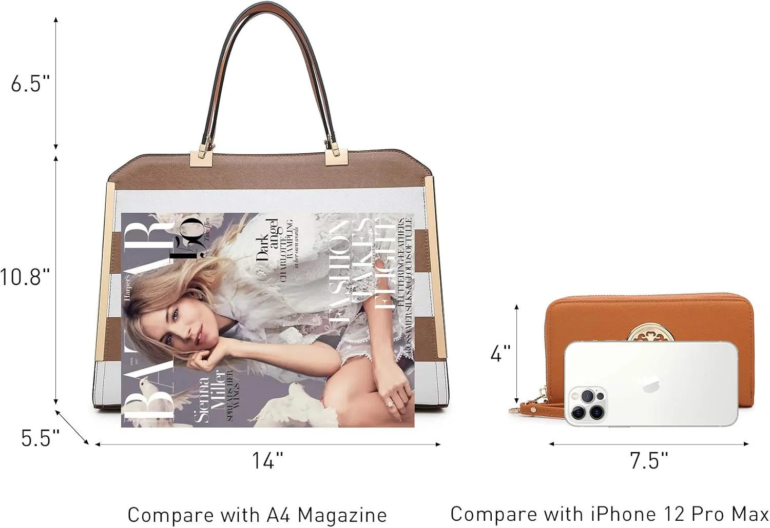 Dasein Women Purses and Handbags Top Handle Satchel Bags Large Shoulder Work Bag Tote with Wallet