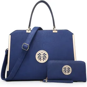 Dasein Women Purses and Handbags Top Handle Satchel Bags Large Shoulder Work Bag Tote with Wallet