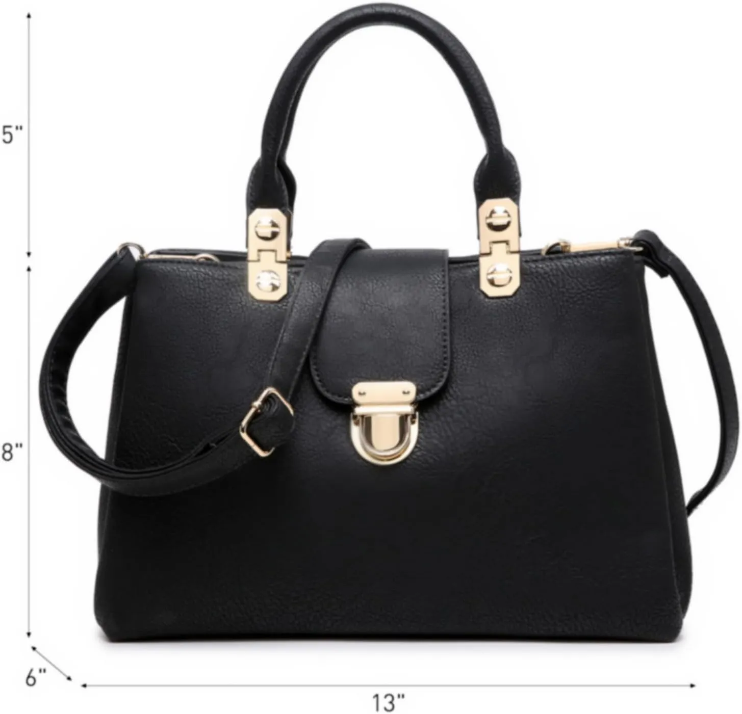 Dasein Women Satchel Handbags Top Handle Purse Medium Tote Bag Vegan Leather Shoulder Bag
