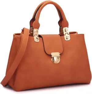 Dasein Women Satchel Handbags Top Handle Purse Medium Tote Bag Vegan Leather Shoulder Bag