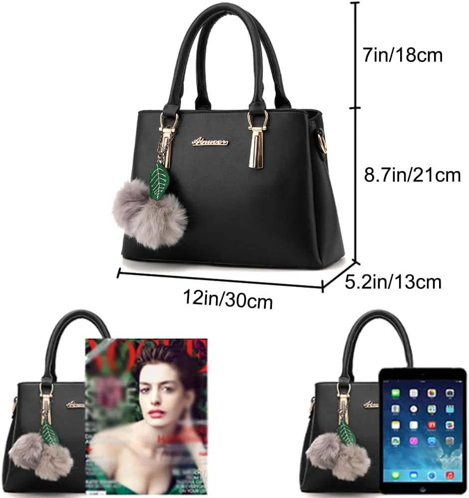 Dayfine Handbags and Purse for Women Vegan Leather Satchel Bag Top Handle Handbag Shoulder Bags Crossbody Bag Ladies Totes