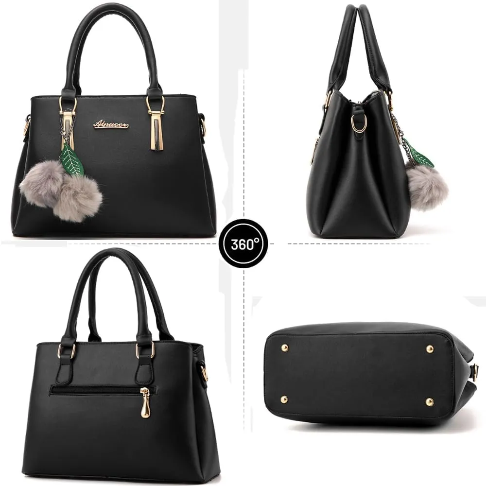 Dayfine Handbags and Purse for Women Vegan Leather Satchel Bag Top Handle Handbag Shoulder Bags Crossbody Bag Ladies Totes