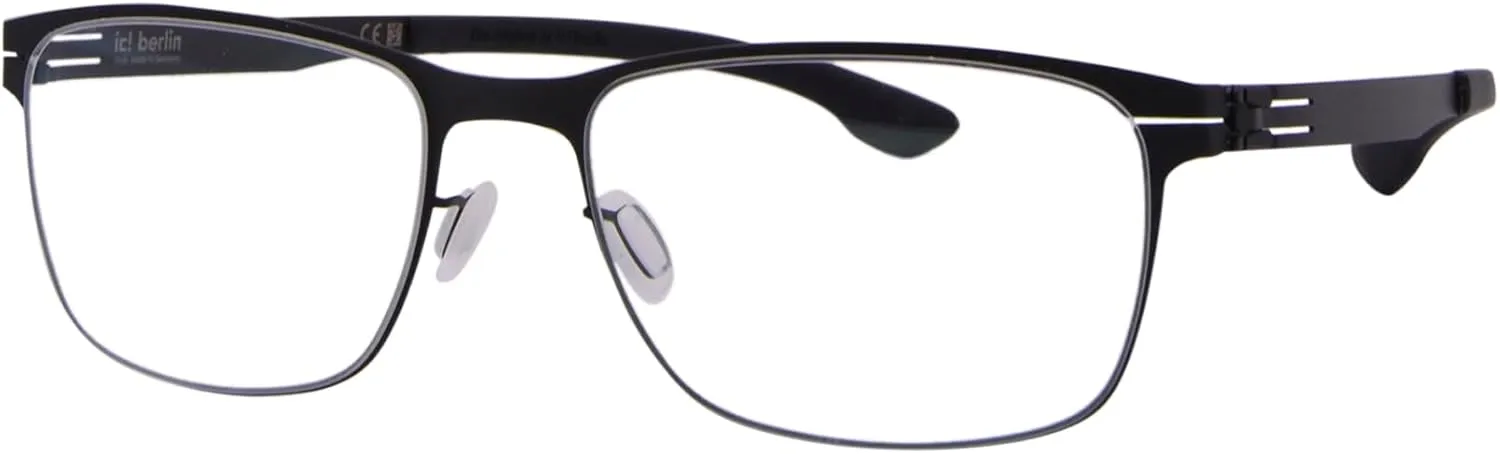 Dennis-N Eyeglasses Men's Black Full Rim Rectangle Shape 53mm