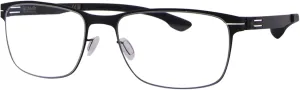 Dennis-N Eyeglasses Men's Black Full Rim Rectangle Shape 53mm