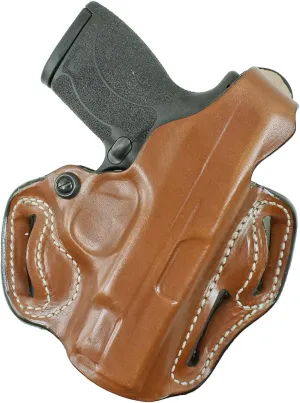 DeSantis Thumb Break Scabbard - OWB Gun Holster for Men and Women, Leather Belt Slide Holster for Pistols, Exact Molding, Secure and Concealable Carry