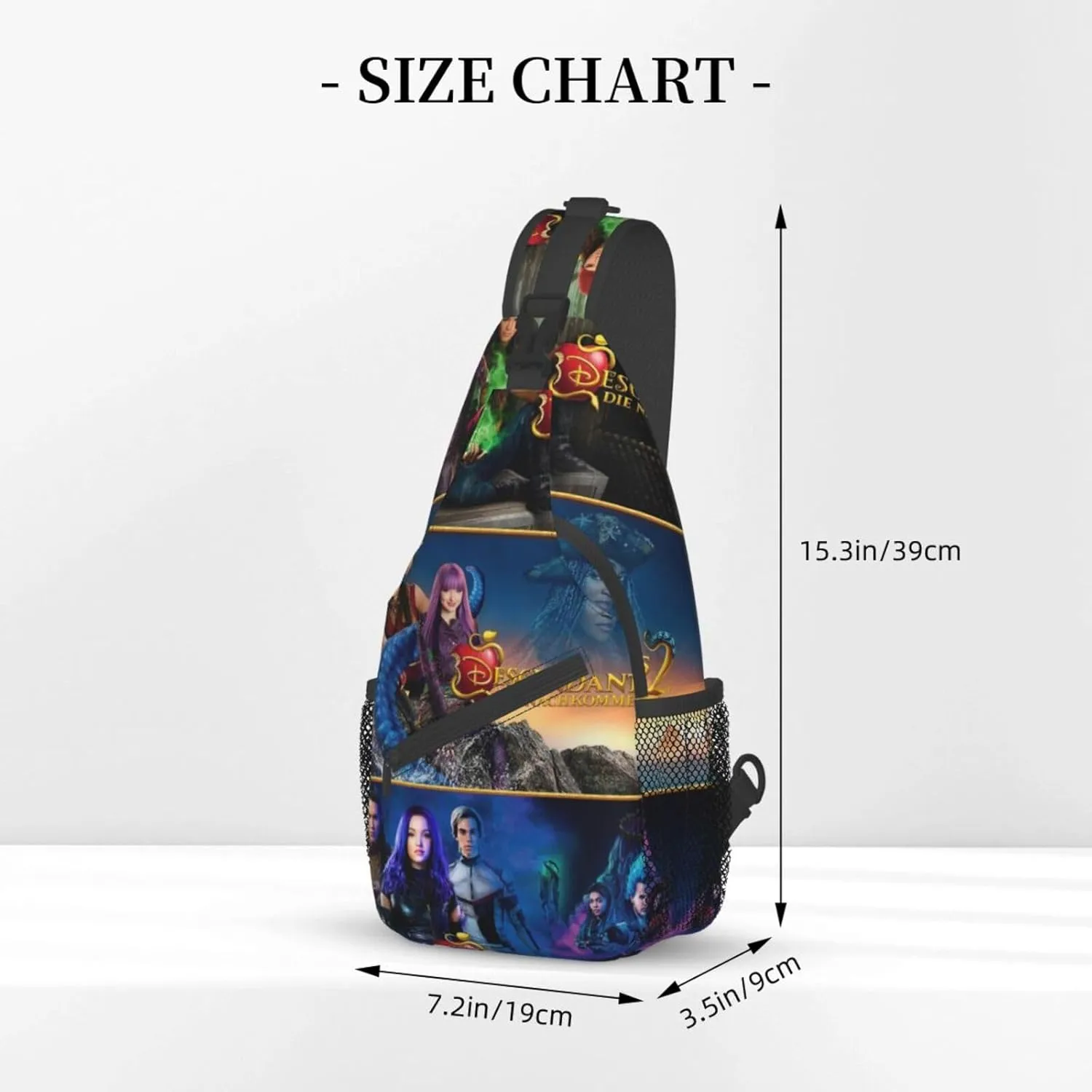 Desc-endants 3 Crossbody Bag Sling Shoulder Backpack, for Outdoor Travel,Sports,Camping,Hiking,Shoulder Bags