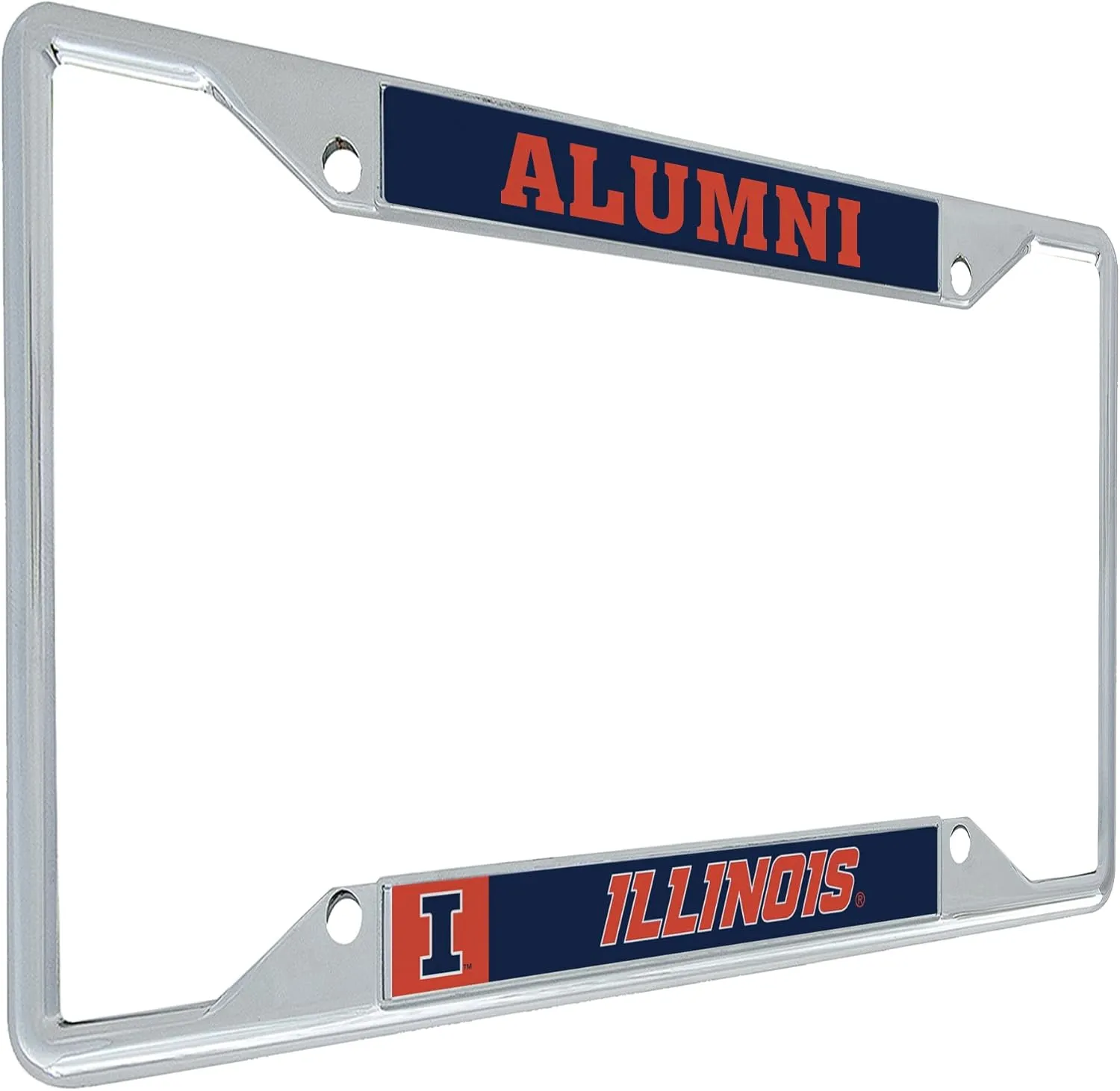 Desert Cactus University of Illinois UI Fighting Illini Metal License Plate Frame for Front or Back of Car Officially Licensed (Alumni)