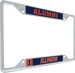 Desert Cactus University of Illinois UI Fighting Illini Metal License Plate Frame for Front or Back of Car Officially Licensed (Alumni)