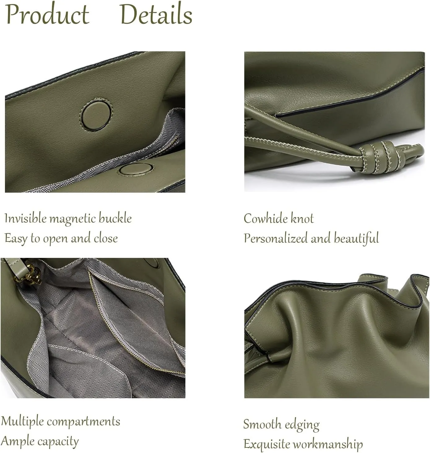 Designer Bucket Women's bags,Genuine Leather Shoulder Hobo Bag,Chic Drawstring Storage Leather Crossbody Bag for Women