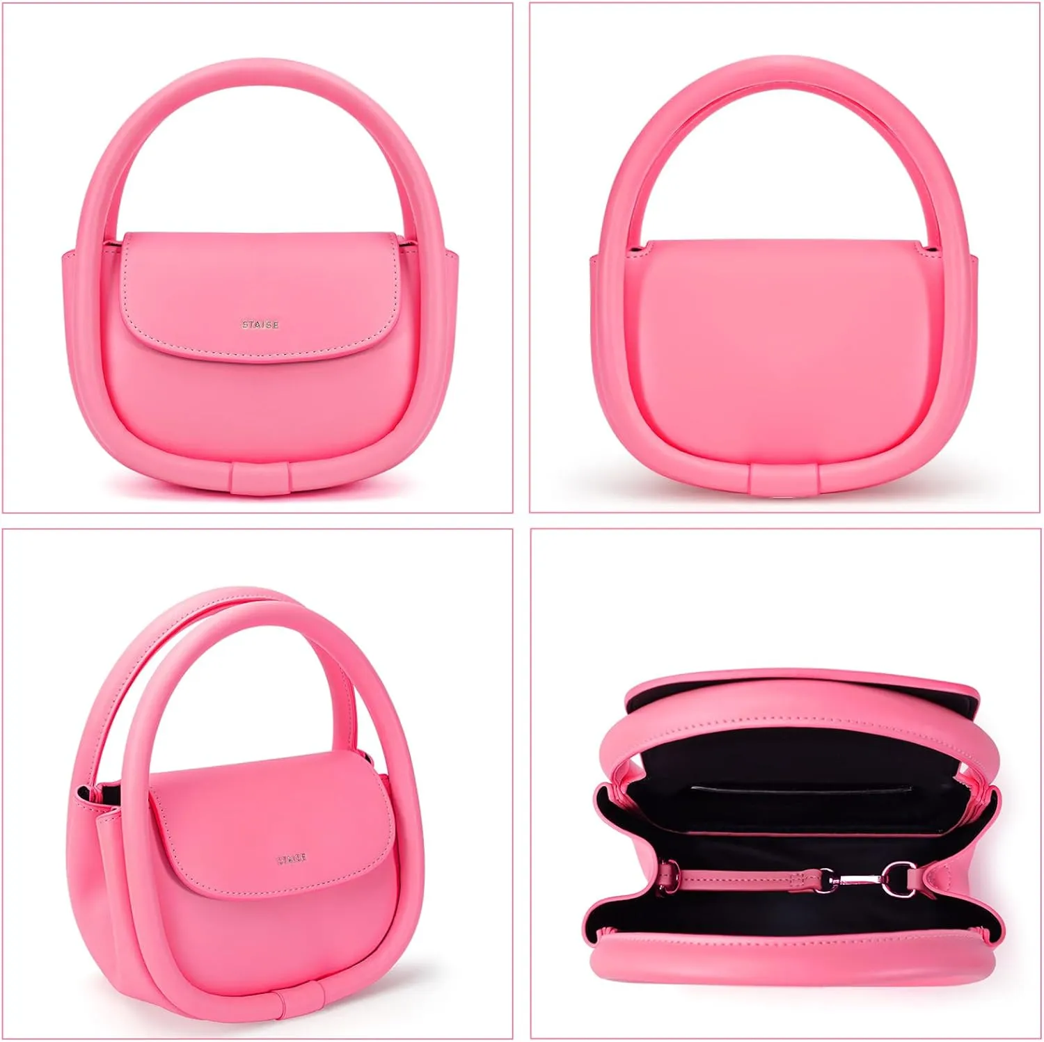 Designer Top Handle Shoulder Bags for Women, Trendy Mini Crossbody Purses, Women’s Leather Handbags with Straps
