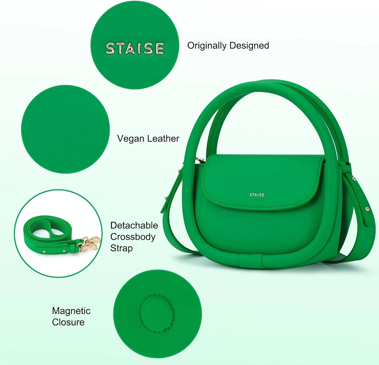 Designer Top Handle Shoulder Bags for Women, Trendy Mini Crossbody Purses, Women’s Leather Handbags with Straps