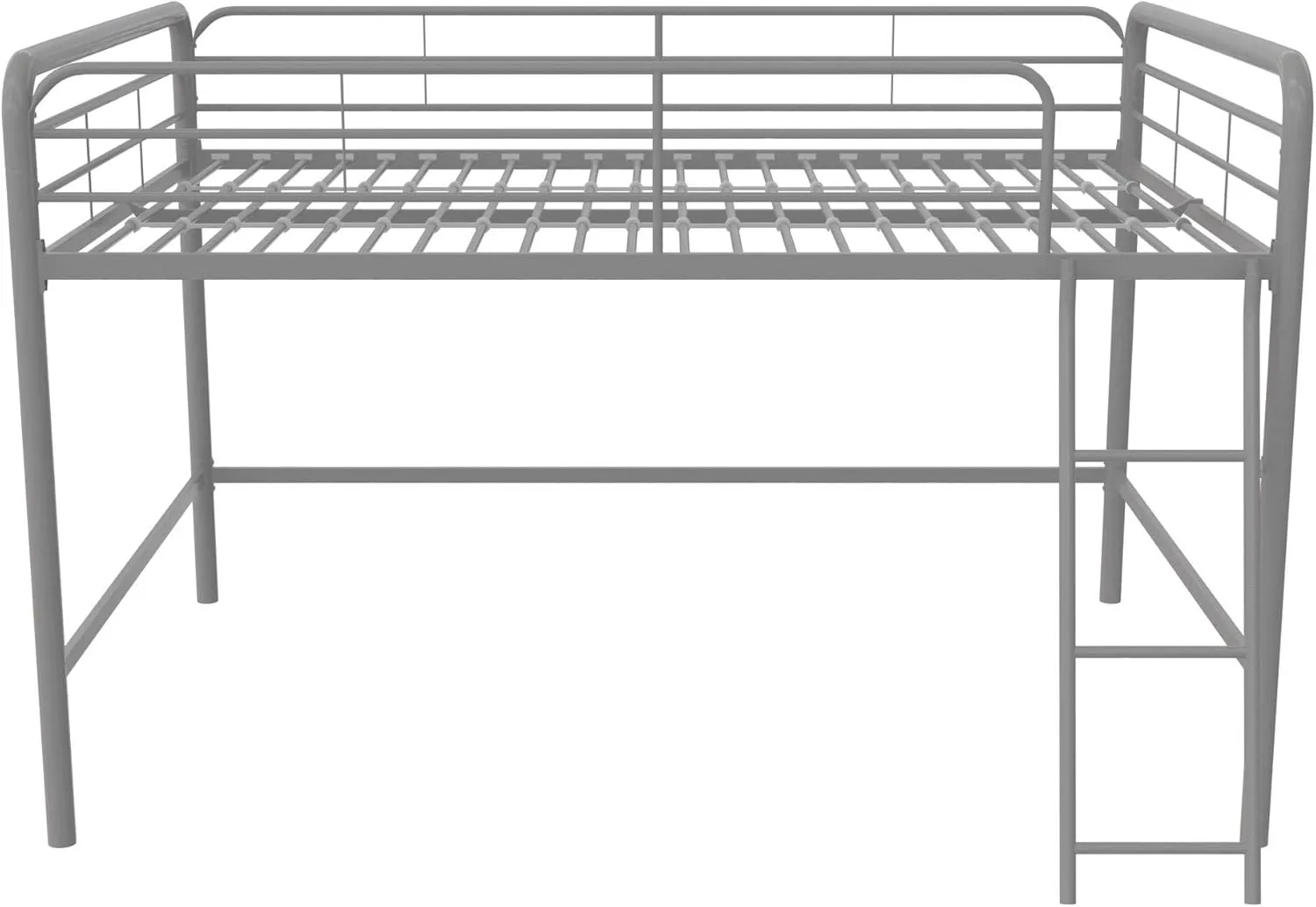 DHP Jett Junior Full Metal Loft Bed, Silver