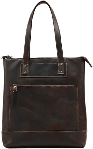 Distressed Leather Vintage Travel Hand Bag Carry on Waterproof Business Briefcase Men Vacation Office Commuter