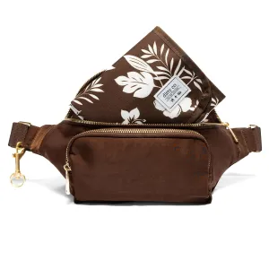 Ditty Co. Small Diaper Bag - Portable Changing Pad - Crossbody Bags For Women - Baby Wipe Holder - Baby Travel Essentials (Chocolate Brown)