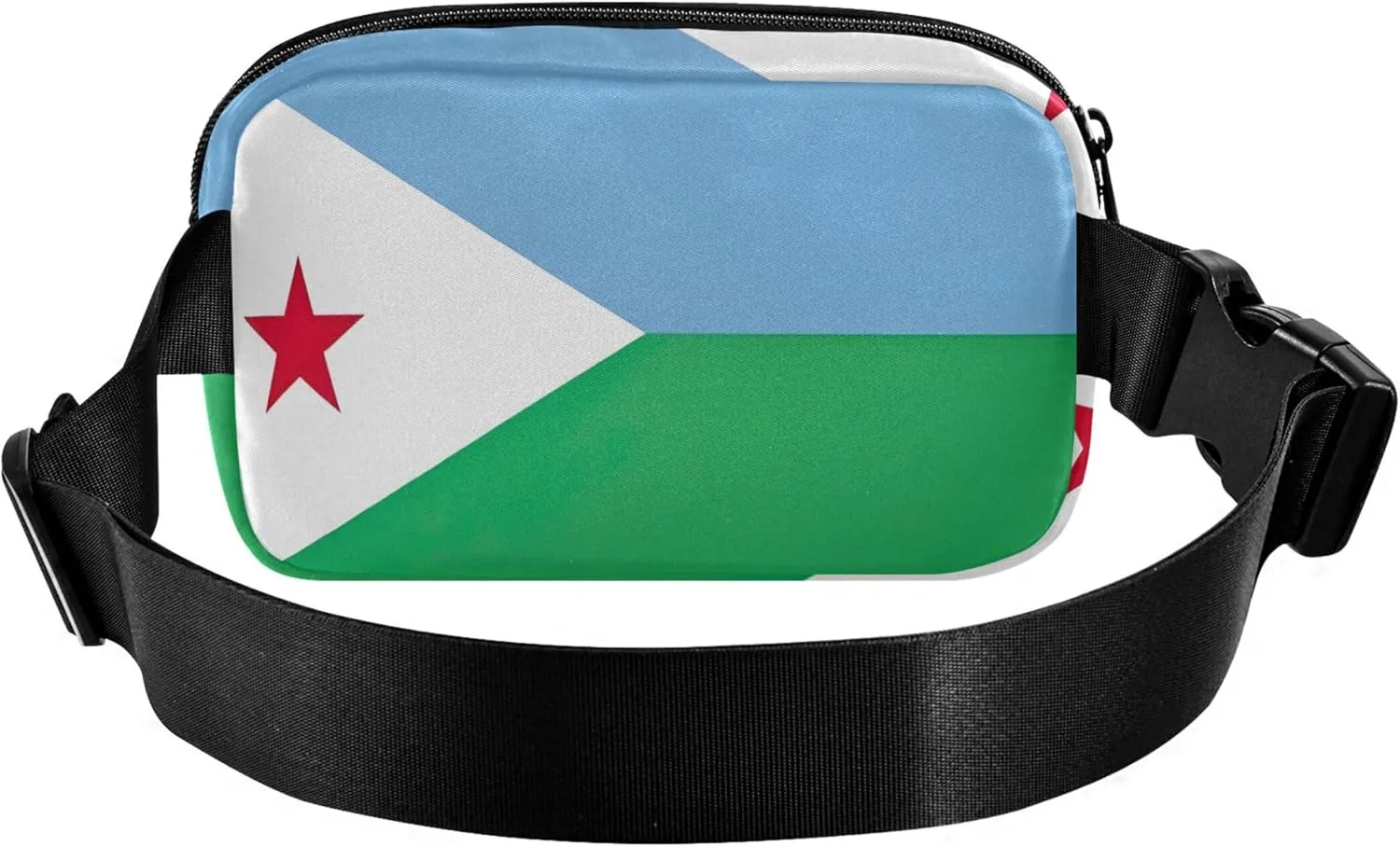 Djibouti Flag National Waterproof Fanny Packs for Women Hip Pack Belt Bag Hiking Travel Waist Pack for Men
