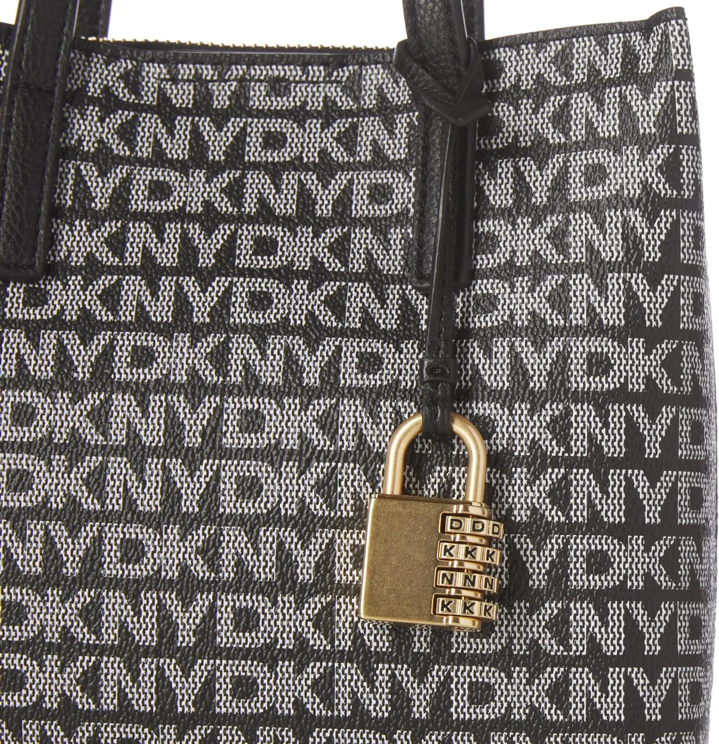 DKNY Farah Logo Crossbody Satchel with Padlock Charm