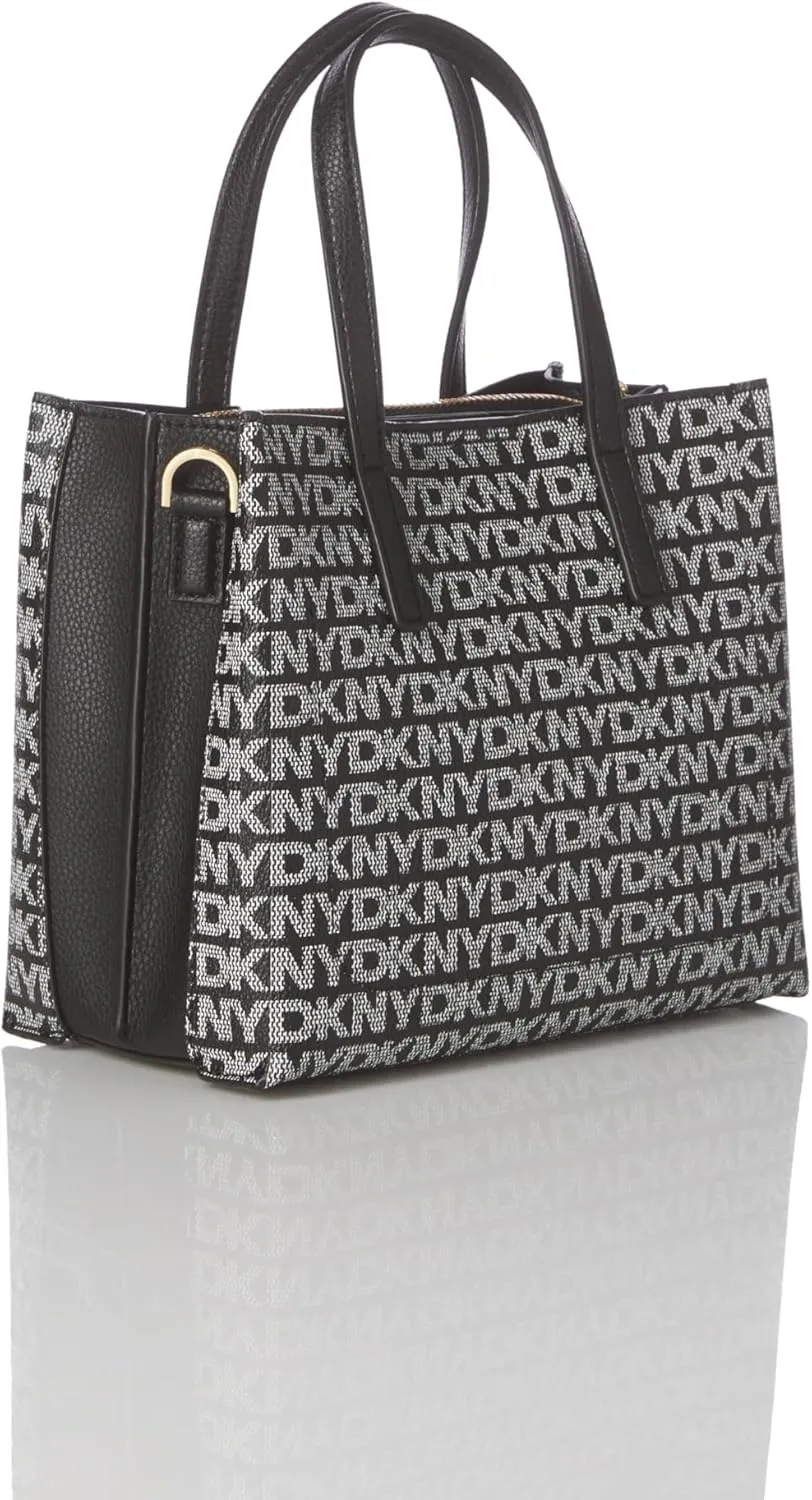 DKNY Farah Logo Crossbody Satchel with Padlock Charm