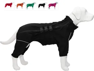 Dogs Waterproof Jacket, Lightweight Waterproof Jacket Reflective Safety Dog Raincoat Windproof Snow-Proof Dog Vest for Small Medium Large Dogs Black 4XL